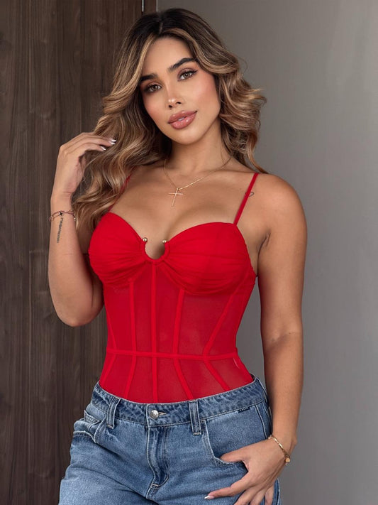 B25031 Body blusa encaje